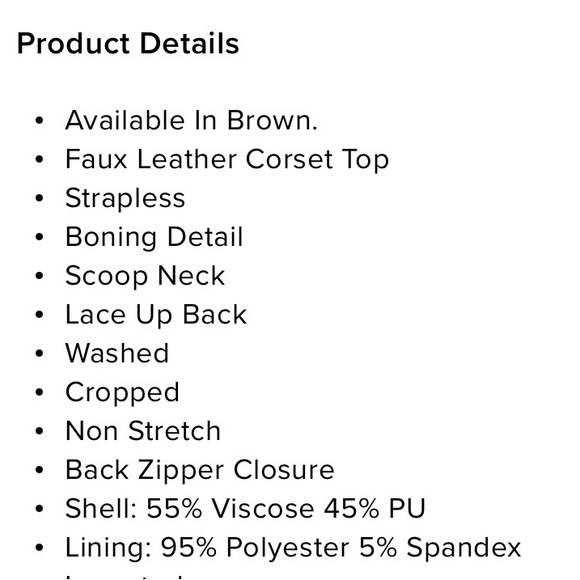 Fashion Nova Brown Strapless Crop Top - Picture 3 of 3